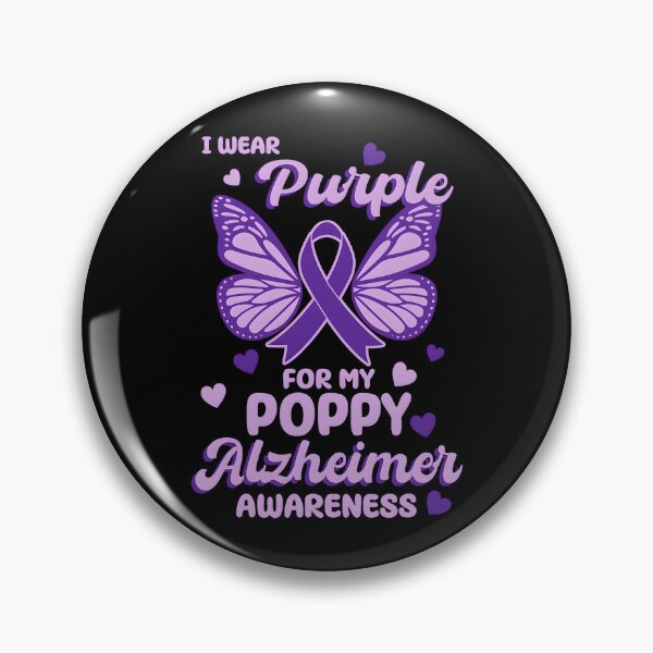 Item preview, I wear Purple for my Poppy Alzheimer's Awareness Butterfly designed and sold by eloisestewart.