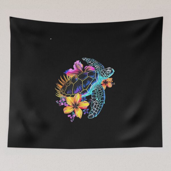 Item preview, Vintage Hawaiian Sea Turtle Hibiscus Tropical Beach  designed and sold by roartusa.