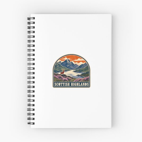 Item preview, Scottish Highlands Landscape – Retro Scotland Travel Poster designed and sold by AMICO77.