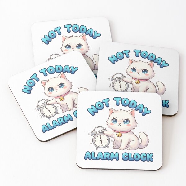 Item preview, Not Today Alarm Clock Cat ⏰ designed and sold by 1smillaundfiete.
