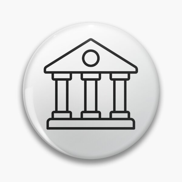 Item preview, Classic Bank Building Line Icon designed and sold by VectorForge Studio.