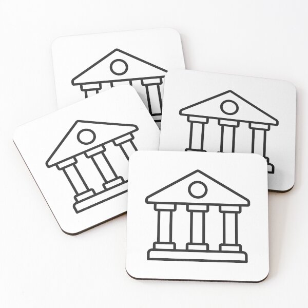 Item preview, Classic Bank Building Line Icon designed and sold by VectorForge Studio.