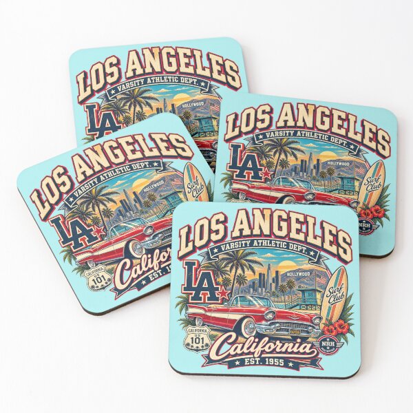 Item preview, Los Angeles California Varsity 1955 designed and sold by Normandy Road Heritage™ - Vintage Garage Art.