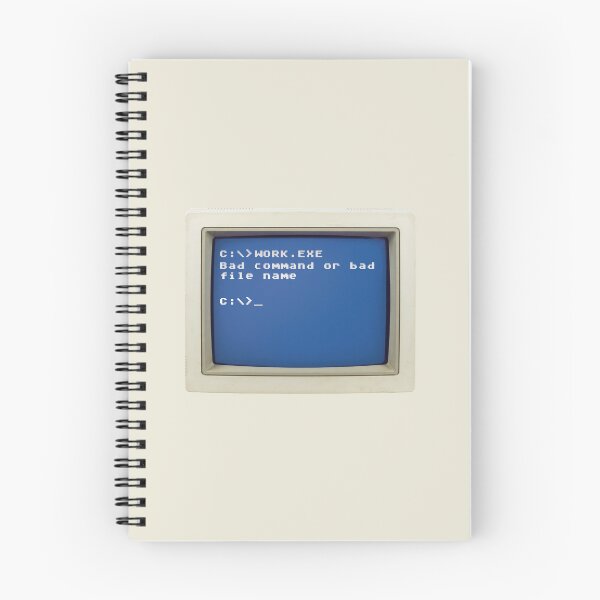 Item preview, Retro DOS Error: C:\>WORK.EXE - Bad command of bad file name designed and sold by knappidesign.