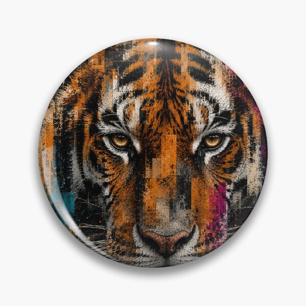 Item preview, Abstract Tiger Portrait Colorful Wildlife Art designed and sold by Qenlo.