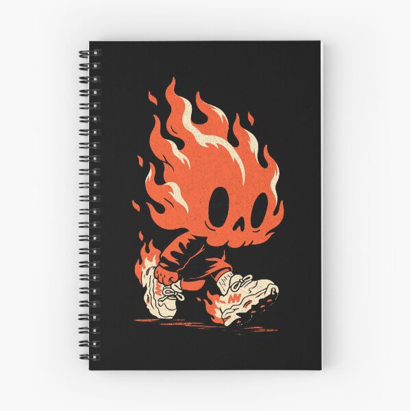 Item preview, Cute Halloween Flaming Skull Street ware Cartoon Character designed and sold by blackdogshop.
