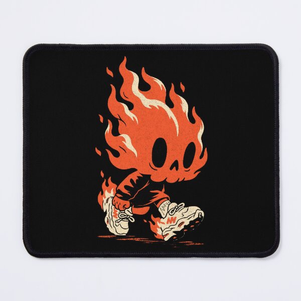 Item preview, Cute Halloween Flaming Skull Street ware Cartoon Character designed and sold by blackdogshop.