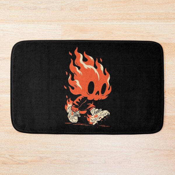 Item preview, Cute Halloween Flaming Skull Street ware Cartoon Character designed and sold by blackdogshop.