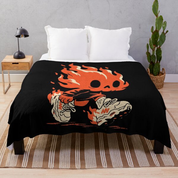 Item preview, Cute Halloween Flaming Skull Street ware Cartoon Character designed and sold by blackdogshop.