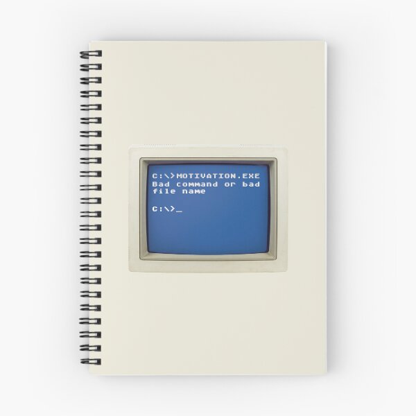 Item preview, Retro DOS Error: C:\>MOTIVATION.EXE - Bad command of bad file name designed and sold by knappidesign.