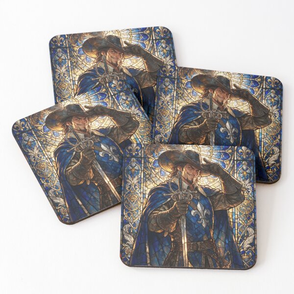 Item preview, French Musketeer Stained Glass Window Art designed and sold by Lineer22.