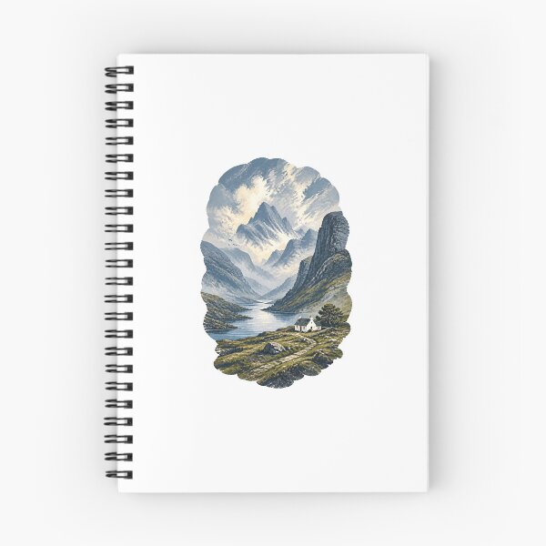 Item preview, Scottish Highlands Landscape – Retro Scotland Travel Poster designed and sold by AMICO77.