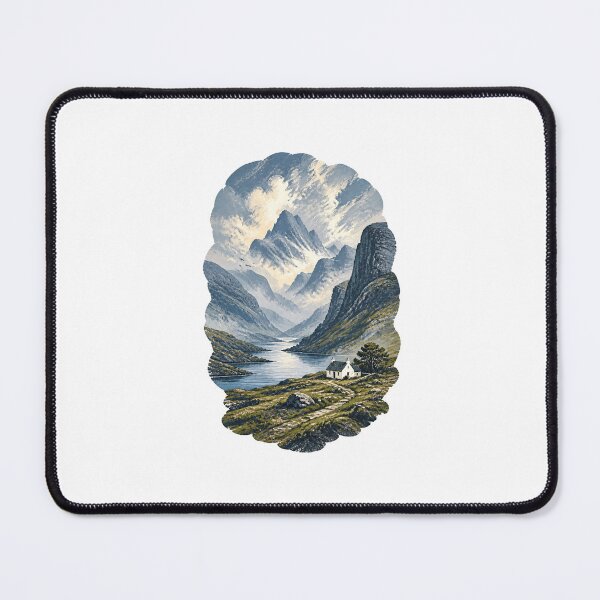 Item preview, Scottish Highlands Landscape – Retro Scotland Travel Poster designed and sold by AMICO77.