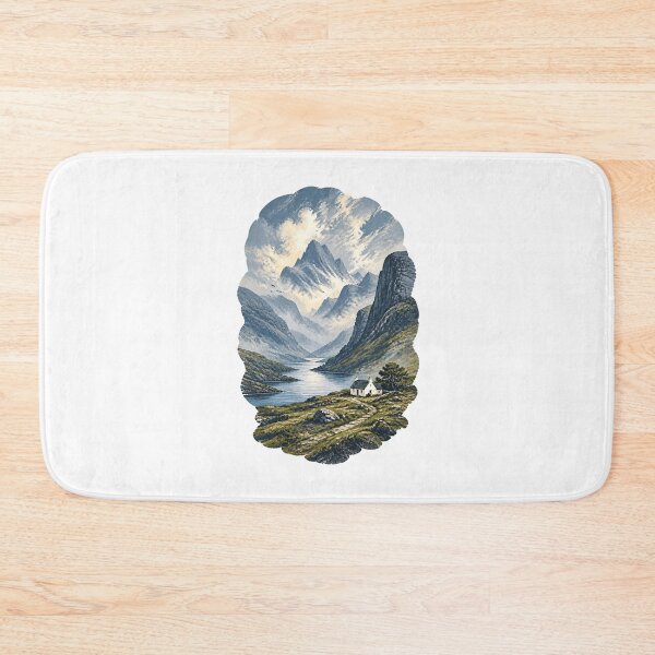 Item preview, Scottish Highlands Landscape – Retro Scotland Travel Poster designed and sold by AMICO77.