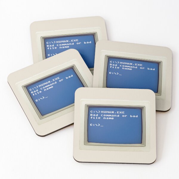 Item preview, Retro DOS Error: C:\>HUMAN.EXE - Bad command of bad file name designed and sold by knappidesign.