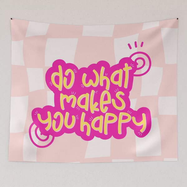 Item preview, Do What Makes You Happy Checkered Print designed and sold by EeshaArshad.