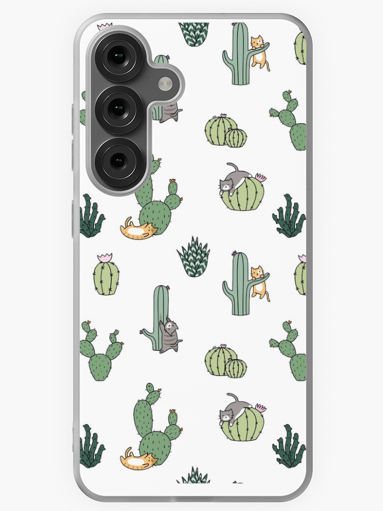 Thumbnail 1 of 4, Samsung Galaxy Phone Case, Cacti Cats designed and sold by Shopzoki.