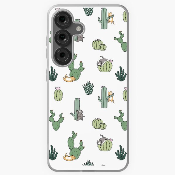 Vista previa del artículo con la obra «gatos cactus», diseñado y vendido por Shopzoki.