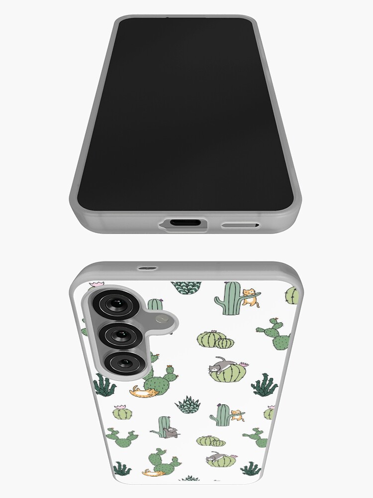 Thumbnail 3 of 4, Samsung Galaxy Phone Case, Cacti Cats designed and sold by Shopzoki.