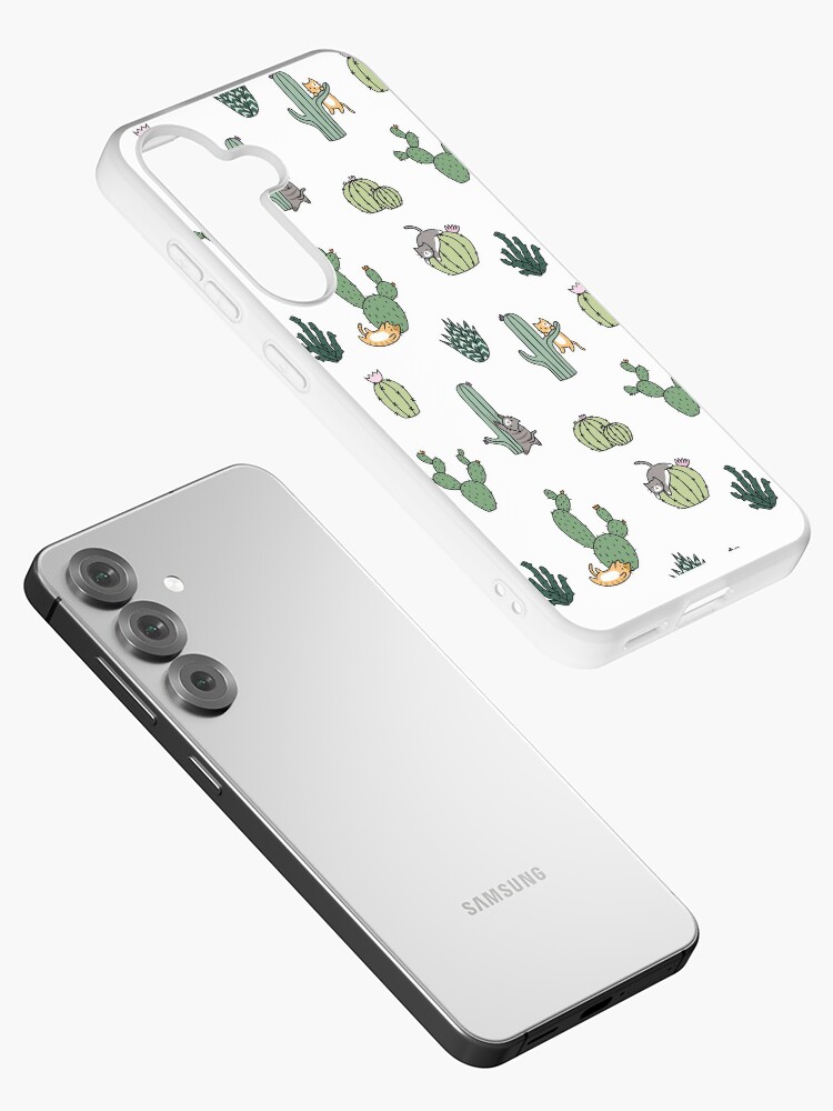 Thumbnail 2 of 4, Samsung Galaxy Phone Case, Cacti Cats designed and sold by Shopzoki.