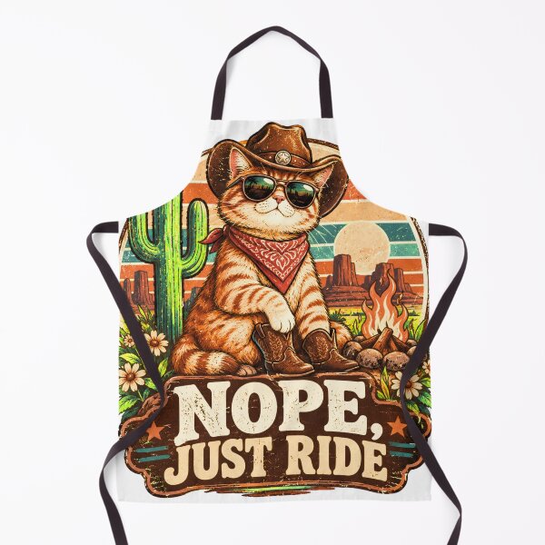Item preview, Nope Just Ride Funny Cowboy Cat Vintage Country Western Design designed and sold by RajStore41.