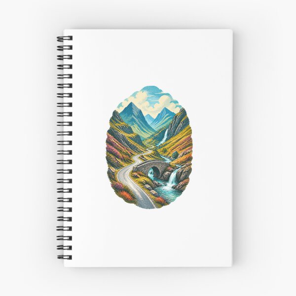 Item preview, Scottish Highlands Landscape – Retro Scotland Travel Poster designed and sold by AMICO77.