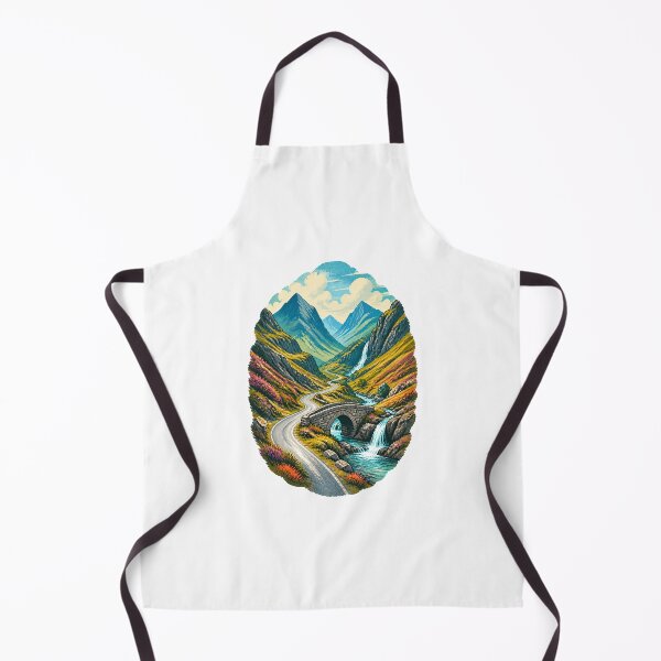 Item preview, Scottish Highlands Landscape – Retro Scotland Travel Poster designed and sold by AMICO77.
