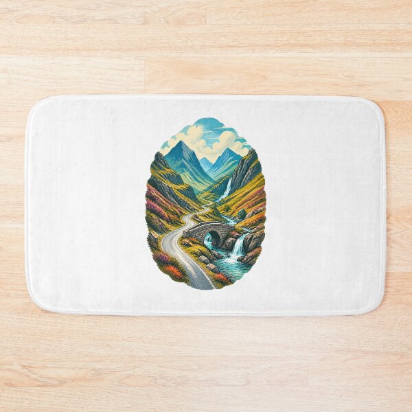 Item preview, Scottish Highlands Landscape – Retro Scotland Travel Poster designed and sold by AMICO77.