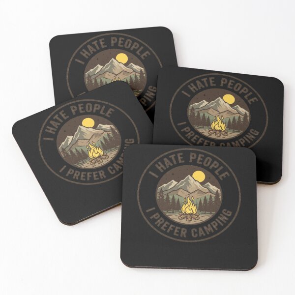 Item preview, Funny Camping Introvert Vintage Badge I Hate People I Prefer Camping designed and sold by Rtrimoshop.