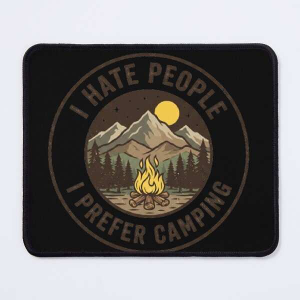 Item preview, Funny Camping Introvert Vintage Badge I Hate People I Prefer Camping designed and sold by Rtrimoshop.