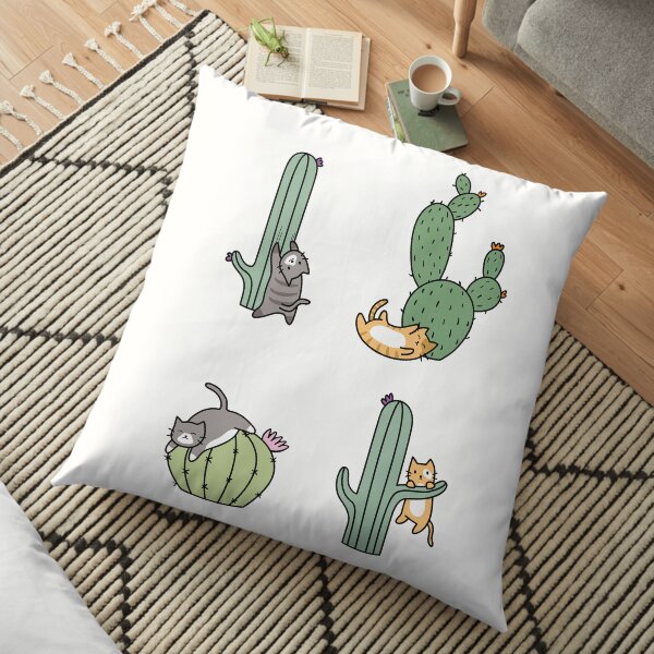 Cacti Cats Floor Pillow