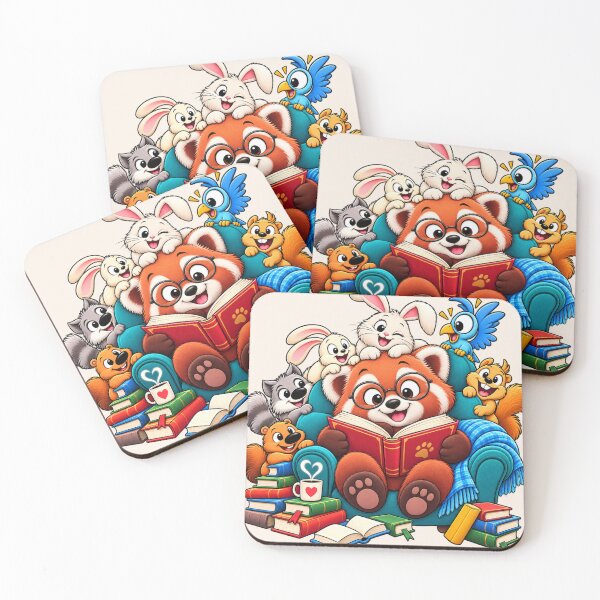 Item preview, Cute Red Panda Storytime | Book Lover & Forest Friends Graphic Illustration designed and sold by BLUESKY11a.