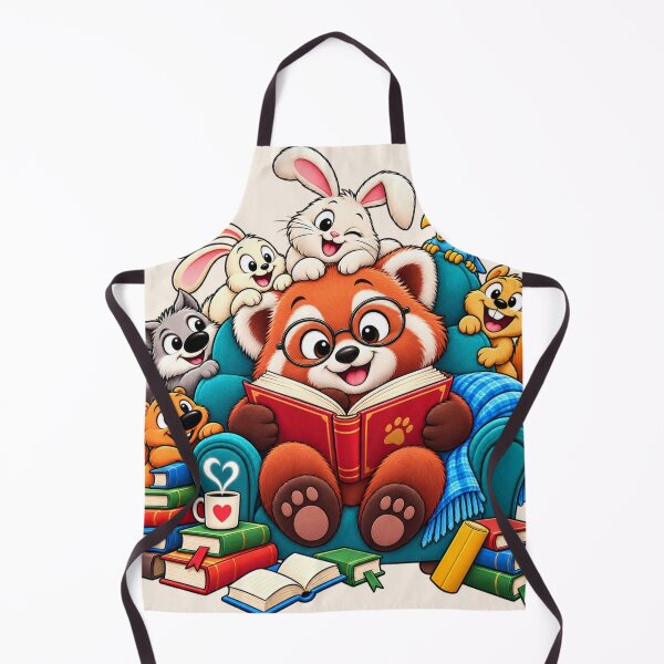 Item preview, Cute Red Panda Storytime | Book Lover & Forest Friends Graphic Illustration designed and sold by BLUESKY11a.