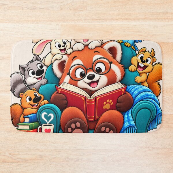 Item preview, Cute Red Panda Storytime | Book Lover & Forest Friends Graphic Illustration designed and sold by BLUESKY11a.
