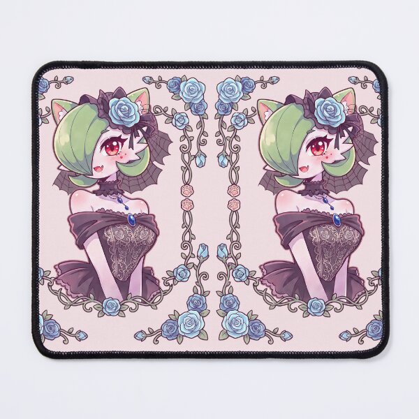 Item preview, Gothic Blue Rose Garden Cat: Floral Lace Frame designed and sold by CuteKats.