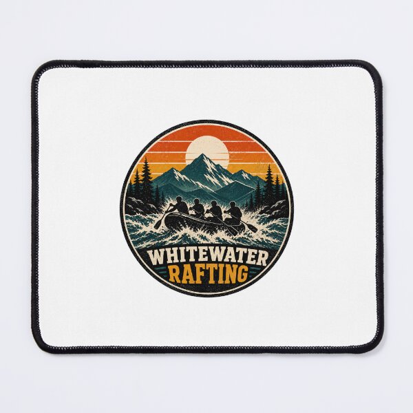 Item preview, Whitewater Rafting Adventure – Retro Mountain River Design designed and sold by AMICO77.