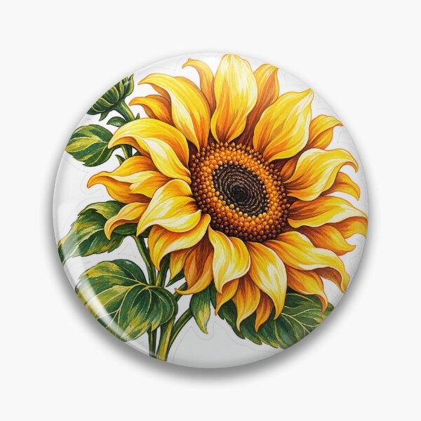 Item preview, Bright Golden Sunflower Botanical Sticker designed and sold by InkPixell.