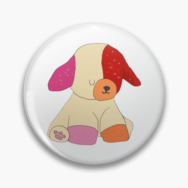 Item preview, Cozy Starry Puppy Cute Kawaii Patchwork Dog Plush Art designed and sold by MORBEAL.