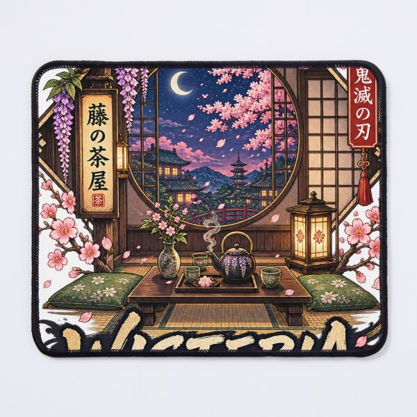 Item preview, Anime Japanese Wisteria Tea House Sakura Moonlit Garden designed and sold by NzrProcreate.