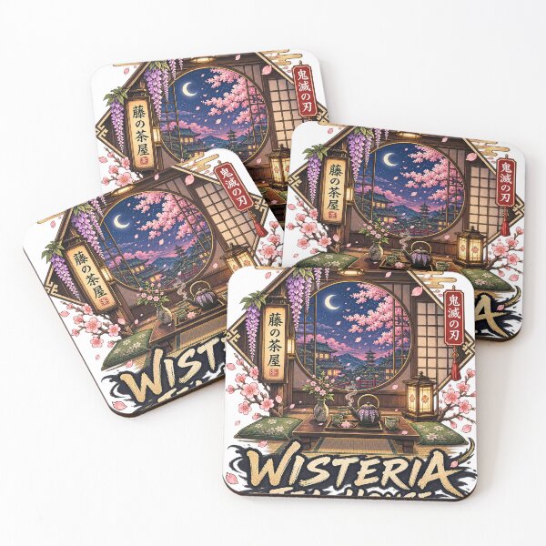 Item preview, Anime Japanese Wisteria Tea House Sakura Moonlit Garden designed and sold by NzrProcreate.