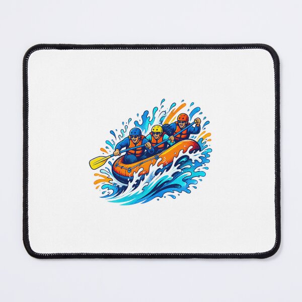 Item preview, Whitewater Rafting Adventure – Retro Mountain River Design designed and sold by AMICO77.