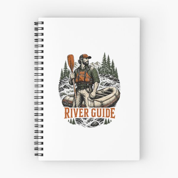 Item preview, Whitewater Rafting Adventure – Retro Mountain River Design designed and sold by AMICO77.