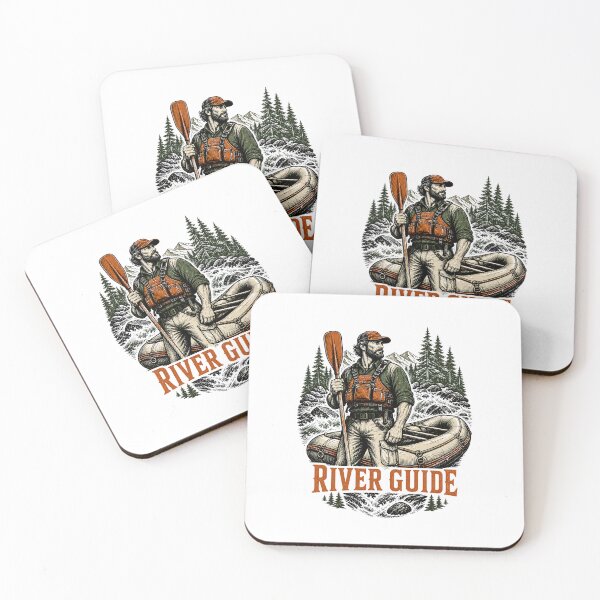 Item preview, Whitewater Rafting Adventure – Retro Mountain River Design designed and sold by AMICO77.