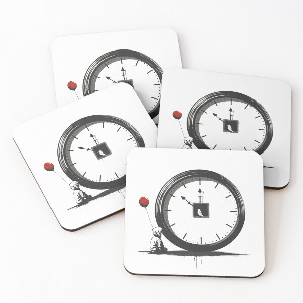 Item preview, The Boy and the Giant Clock – Surreal Stencil Art designed and sold by Cavalier-org.