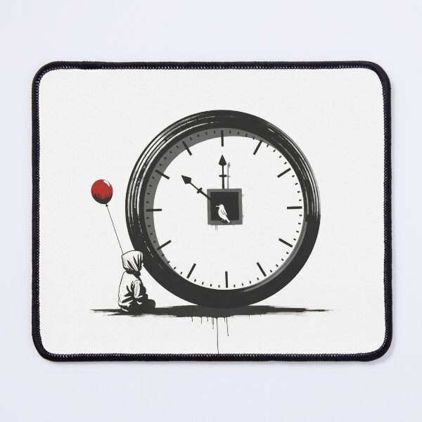 Item preview, The Boy and the Giant Clock – Surreal Stencil Art designed and sold by Cavalier-org.