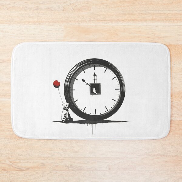 Item preview, The Boy and the Giant Clock – Surreal Stencil Art designed and sold by Cavalier-org.