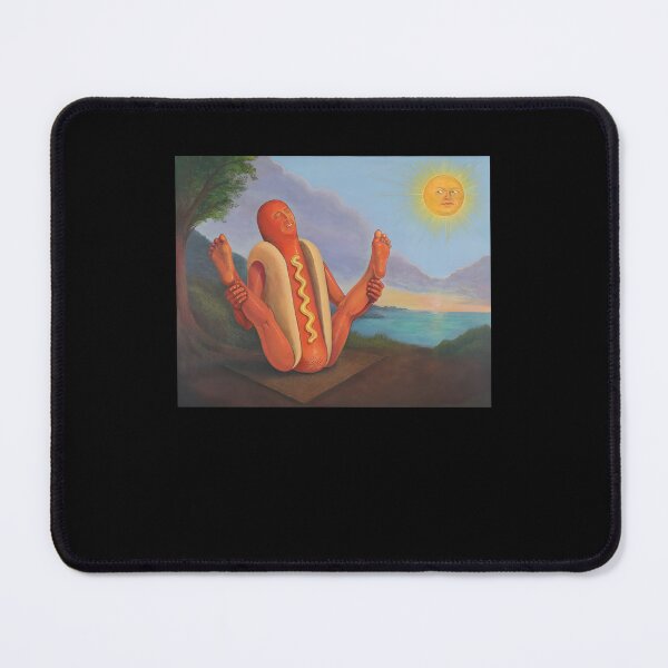 Item preview, Hot Dog Yoga Meditation Funny Food Art designed and sold by Mind-Drift.