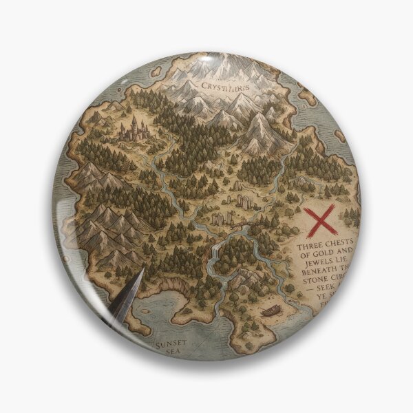 Artikelvorschau, Antique Fantasy Treasure Map with Red X entworfen und verkauft von Lineer22.