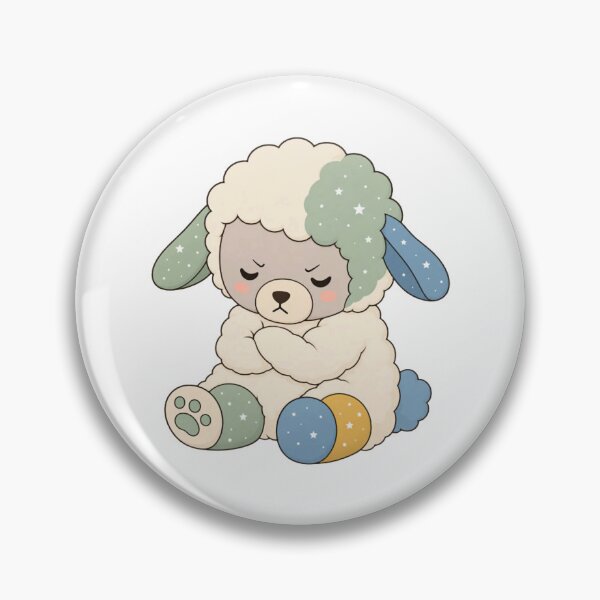 Item preview, Grumpy Cute Sheep Whimsical Fluffy Lamb Plushie Design designed and sold by MORBEAL.