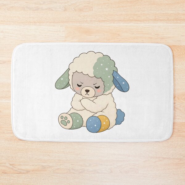 Item preview, Grumpy Cute Sheep Whimsical Fluffy Lamb Plushie Design designed and sold by MORBEAL.